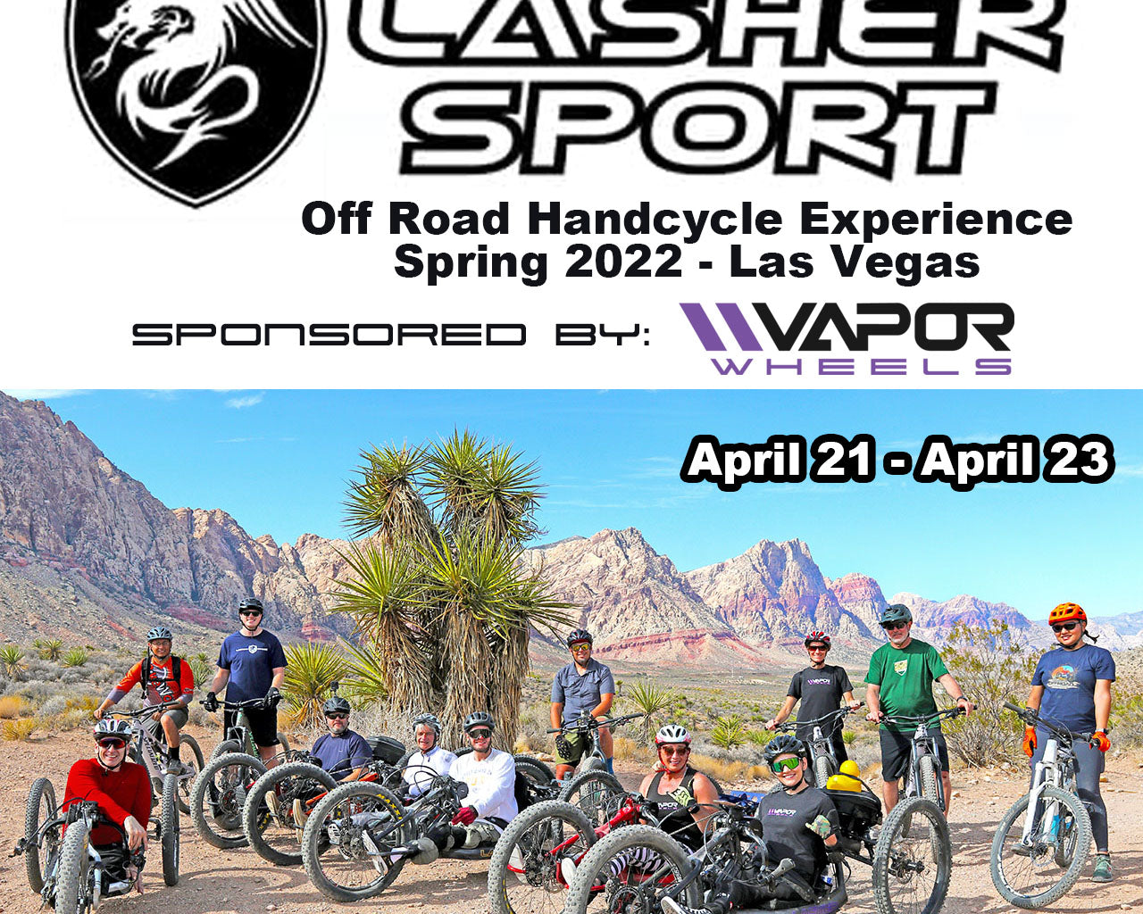 Lasher Sport Off Road Handcycle Experience - Spring 2022